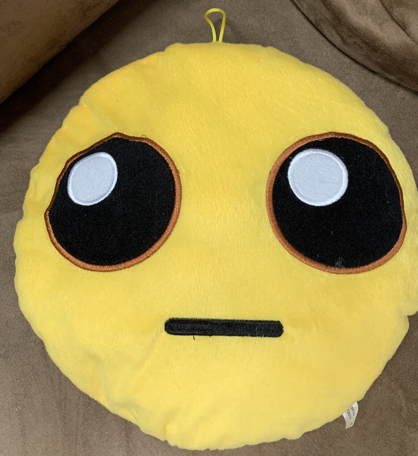 EMOJI PILLOW 12” PLUSH ZONED STRAIGHT FACE PLUSH SOFT SUPER CUTE ...