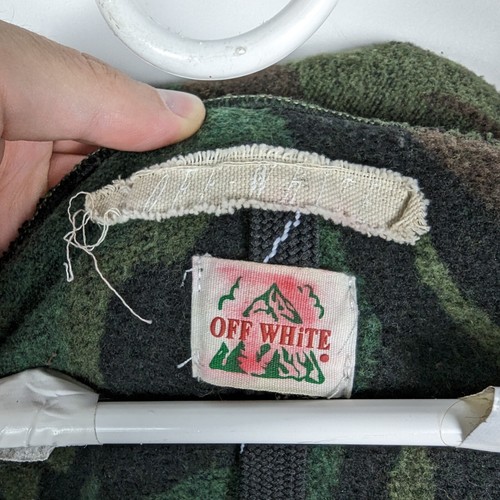 Off-White Virgil Abloh Camouflage Red Print Zip Hoodie Jacket Iconic Men's Sz XL - Picture 12 of 15