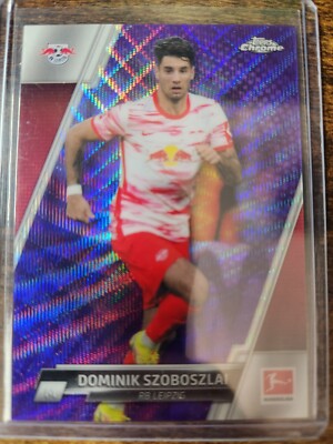 2021-22 Topps Chrome Bundesliga Dominik Szoboszlai Purple Wave