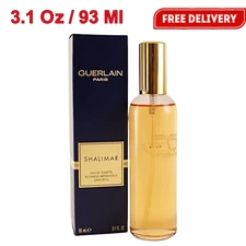 Shalimar Eau de Toilette Spray Refill for Women by 3.1 Oz/93 ml, Sandalwood