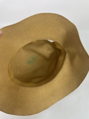 Vintage Woman's Tan Felt Fur Hat Martelle West Germany Filene's - Picture 6 of 8