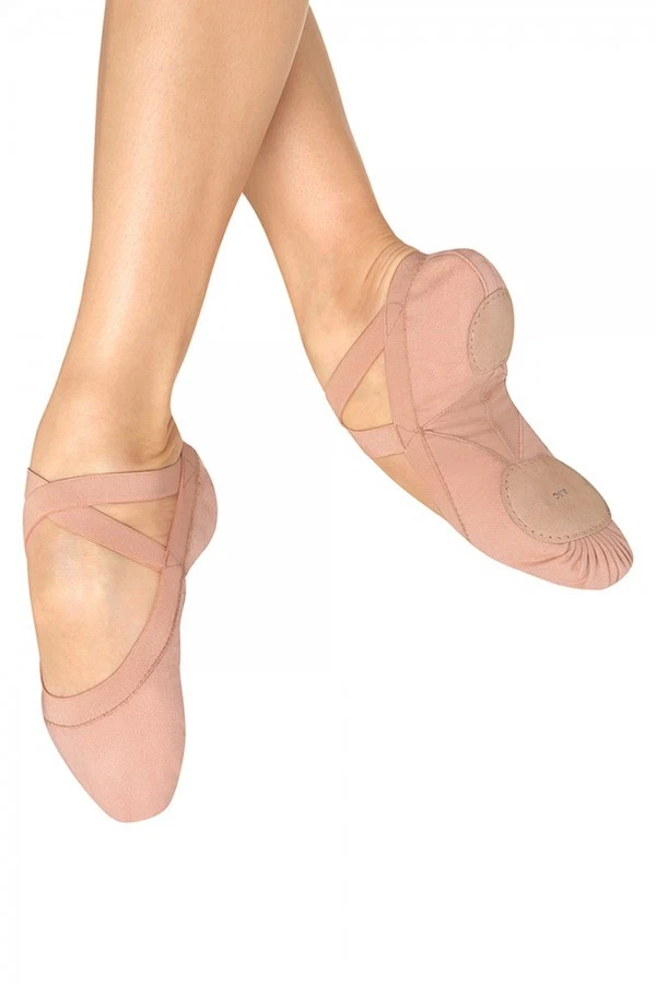 Bloch SO621L Pro Elastic canvas split sole ballet shoes in Pink