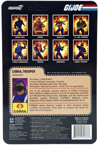 6x COBRA TROOPER SET INFANTRY G.I. JOE SUPER7 FIGURE OVP REACTION GI KONVOLUT - Bild 13 von 13