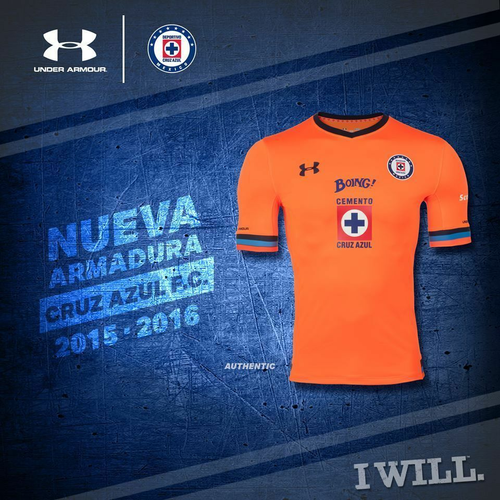 UNDER ARMOUR UA CEMENTEROS CRUZ AZUL THIRD JERSEY 2015/16 - Picture 3 of 3
