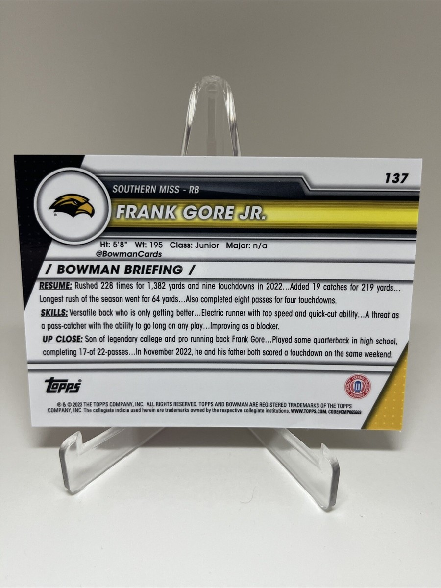 2023 Bowman University - Frank Gore Jr. - BOWMAN 1ST - PINK