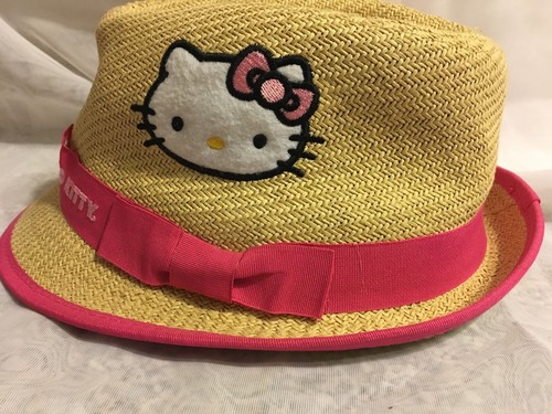 Hello Kitty Hat Size Medium Large Girls Brimmed Fedora Sanrio Headgear Boater Ne - Picture 6 of 12