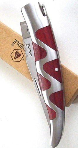 Laguiole Canredon Zebra Red Wood Taschenmesser Edelstahl Klappmesser  NEU! - Bild 5 von 5