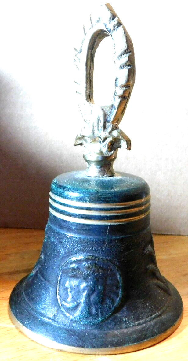 Unbranded~Bronze Heavy Green Handheld Bell