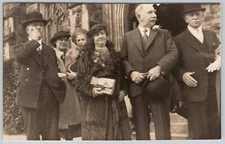 Men & Women Portrait England UK Real Photo Postcard RPPC