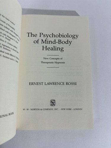 Ernest Rossi Mind-Body Therapy & The Psychobiology Of Mind-Body Healing HCDJ B1 - Picture 11 of 23