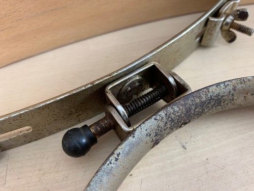 LUDWIG Marching Field Snare Drum LEG REST Bracket Part 40s 50s Vtg NICKEL Finish - Picture 3 of 5