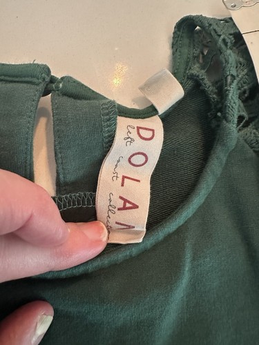 DOLAN LACE-SLEEVE “SWEATSHIRT” Top Blouse Anthropologie Dark green Size XL - Picture 9 of 13