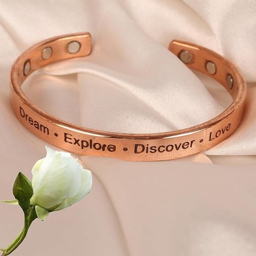 Copper Engraved Magnetic Bracelets Adjustable Bracelet Best Friend Mom Sister - Picture 41 of 86