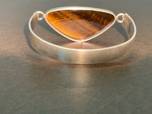 Sterling Silver Bracelet with Tiger’s Eye - Picture 4 of 8