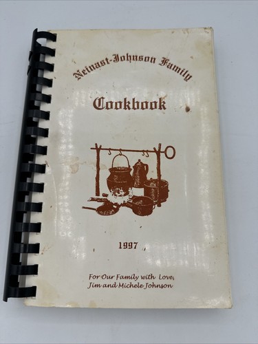 Rare 1997 VTG Neinast - Johnson Family Community Cook Book Spiral Bound - Picture 1 of 11