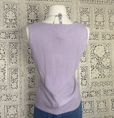 Y2K Style Apt 9 Fairy Purple Lilac Sleeveless Sequin Tank Top Sz M - Picture 4 of 6
