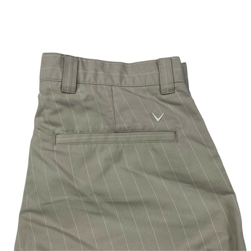 Callaway Golf Shorts Mens Size 32 X Series Khaki Pinstripe Flat Front - Picture 4 of 7