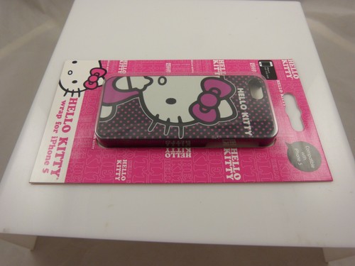Hello Kitty para iPhone 5 funda de teléfono envolvente rosa negro blanco se adapta a iPhone 5 - Imagen 5 de 7