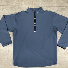 Vintage Nike Jacket Mens L Blue Windbreaker Track Pullover Spell Out Y2K 90s