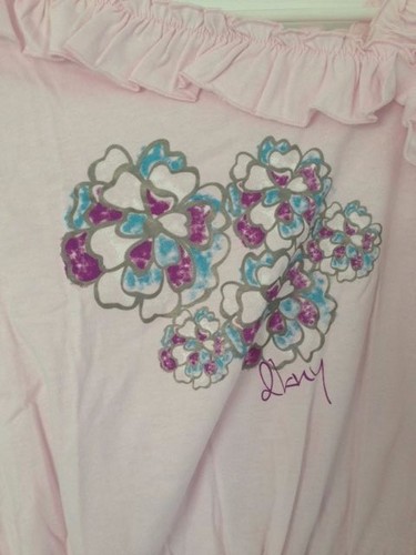 DKNY NWT Girls 2PC set Top Shirt Tunic Pant Legging L XL 12 14 16 Pink Blue  - Picture 3 of 5