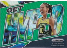 2022 Panini Prizm WNBA SP GREEN PRIZM REFRACTOR GET HYPED #10 SUE BIRD