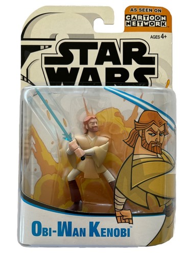 Star Wars Clone Wars Animated Series Obi-Wan Kenobi, Cartoon Network (B44) - Picture 1 of 3