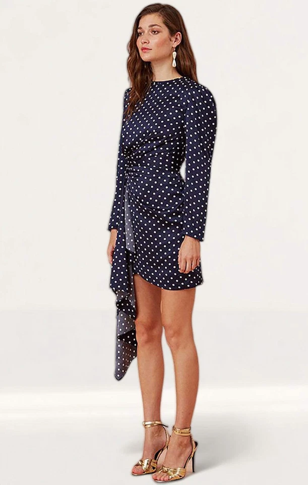 Minivestido Keepsake The Label azul lunares para mujer Foto 4 de 4