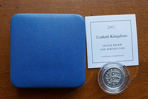 Prueba de plata £1 libra - En caja con certificados 1987 a 1994 - Imagen 47 de 52