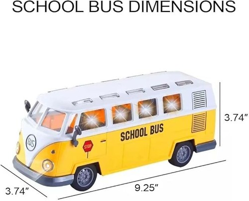 Remote Control Vintage School Bus-1:30 Scale City Bus with Lights & 4-Channel - Picture 6 of 7