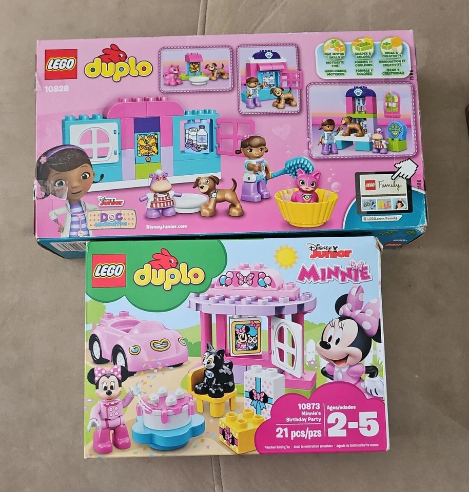 Disney Junior LEGO Duplo 10828 Docs Pet Vet Care & Minnie 10873 LOT UNOPENED  - Image 2 of 4