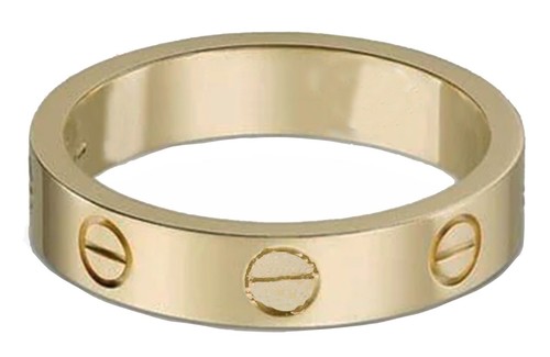 Anello placcato oro 14k donna uomo acciaio inox confezione regalo omaggio misura 4-15 venditore USA - Foto 7 di 12