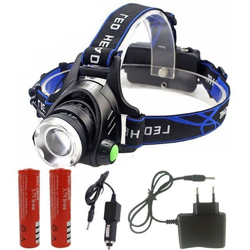 LED Stirnlampe Super Hell Wiederaufladbar Kopflampe Taschenlampe MIT 2x Akku - Bild 9 von 12