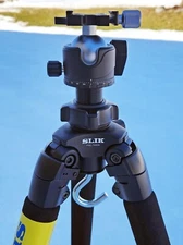 SLIK PRO 700 DX Tripod Ball Head Adapter and 1" riser - 3/8" Thread