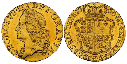 GREAT BRITAIN. George II 1760 AV Half-Guinea. NGC MS62 S-3685; EGC-662; MCE 366