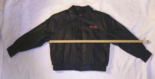 Highlander Leather Jacket VTG 90s Black Large Coat 10th Anniversary Official - Picture 8 of 16