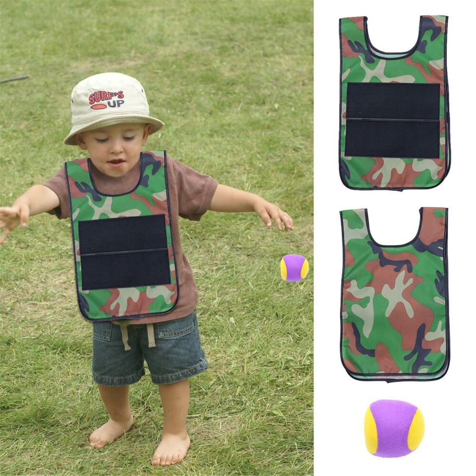 2 Sets Outdoor Game Props Vest Dodgeball Vests for Kids Sticky Target Child eBay