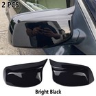 Gloss Black Rearview Wing Mirror Cover Cap For BMW E60 525i 530i 540i 2004-2007