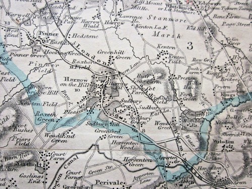 c1835 Middlesex London Darton Antique Map Dix View St Pauls L&BR Greenwich Railw - Picture 12 of 12
