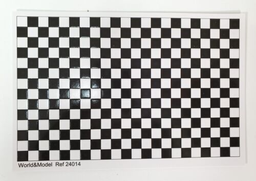 Dollhouse HALF SCALE Wall or Floor Tiles Embossed Black & White 1:24 Scale - Picture 3 of 3