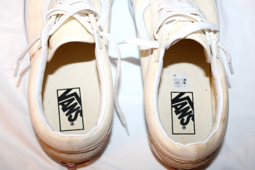VANS Old Skool Classic Shoe Sneaker Slip On Boat Beige White Suede Men Woman - Picture 5 of 6