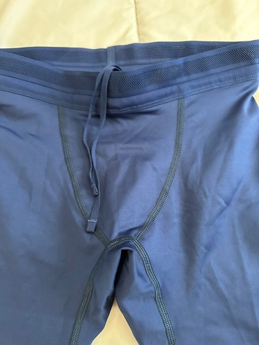 Nike Pro Elite Made In the USA Half Tights Mens Large Navy Blue White DO2122 XX - Picture 3 of 7