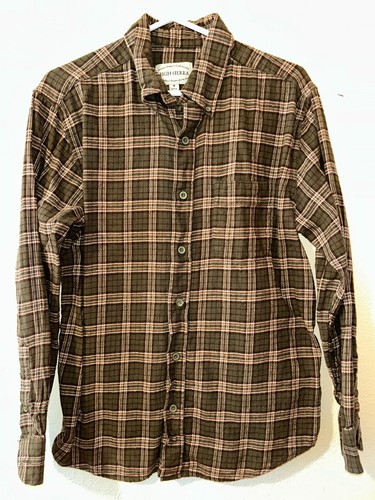 High Sierra Men’s Lined Flannel Shirt Medium PreOwned 100% Cotton - Picture 2 of 9