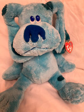 Ty Beanie Buddy 💜 BLUE THE DOG 9" BLUES CLUES  PLUSH New MWMT's