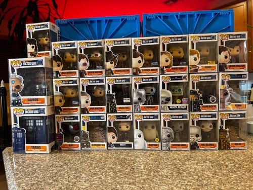 Doctor Who Funko Pop Collection – Lot of 23 – ALL IN PROTECTORS – See Details