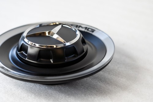 Mercedes Benz S63 SL63 E53 GLC63 EQS53 AMG Dull black center cap wheel hub cover - Picture 6 of 17