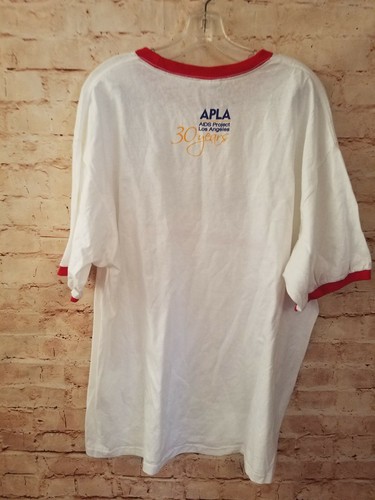 Vintage Project Aids Ringer T-Shirt 30 Jahre Jubiläum Los Angeles Herren Gr. 2X - Bild 3 von 5