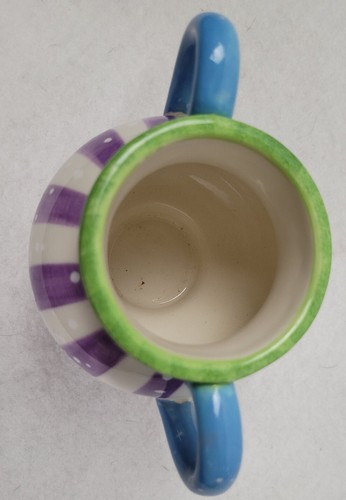 Certified International Lori Seibert striped & polka dot porcelain/ceramic vase. - Picture 3 of 6