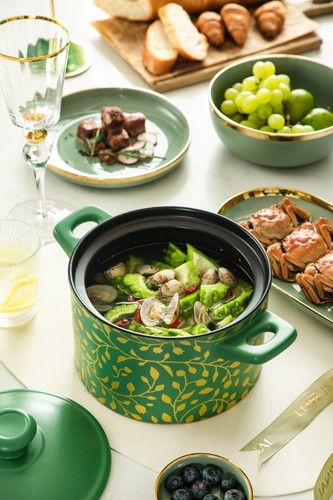 3.5/4.5L Ceramic Porcelain Clay Cooking Pot Glazed Flameproof Casserole Stockpot - Picture 9 of 31