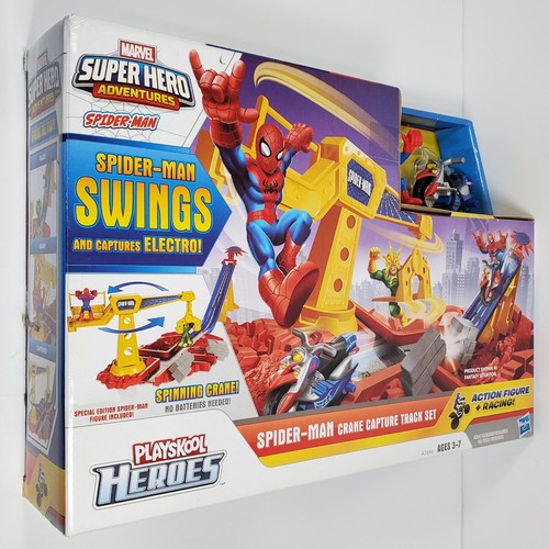 SPIDERMAN CRANE CAPTURE TRACK FIGURE SET PLAYSKOOL SUPER HERO ADVENTURES 2013 - Picture 3 of 6