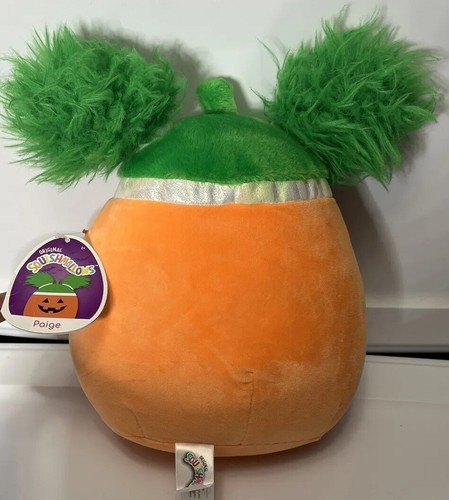 Squishmallow Paige 8” the Pumpkin SquishDoo Halloween Orange Plush NWT - Picture 2 of 2